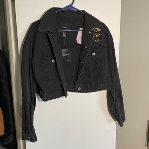 Cropped jean jacket